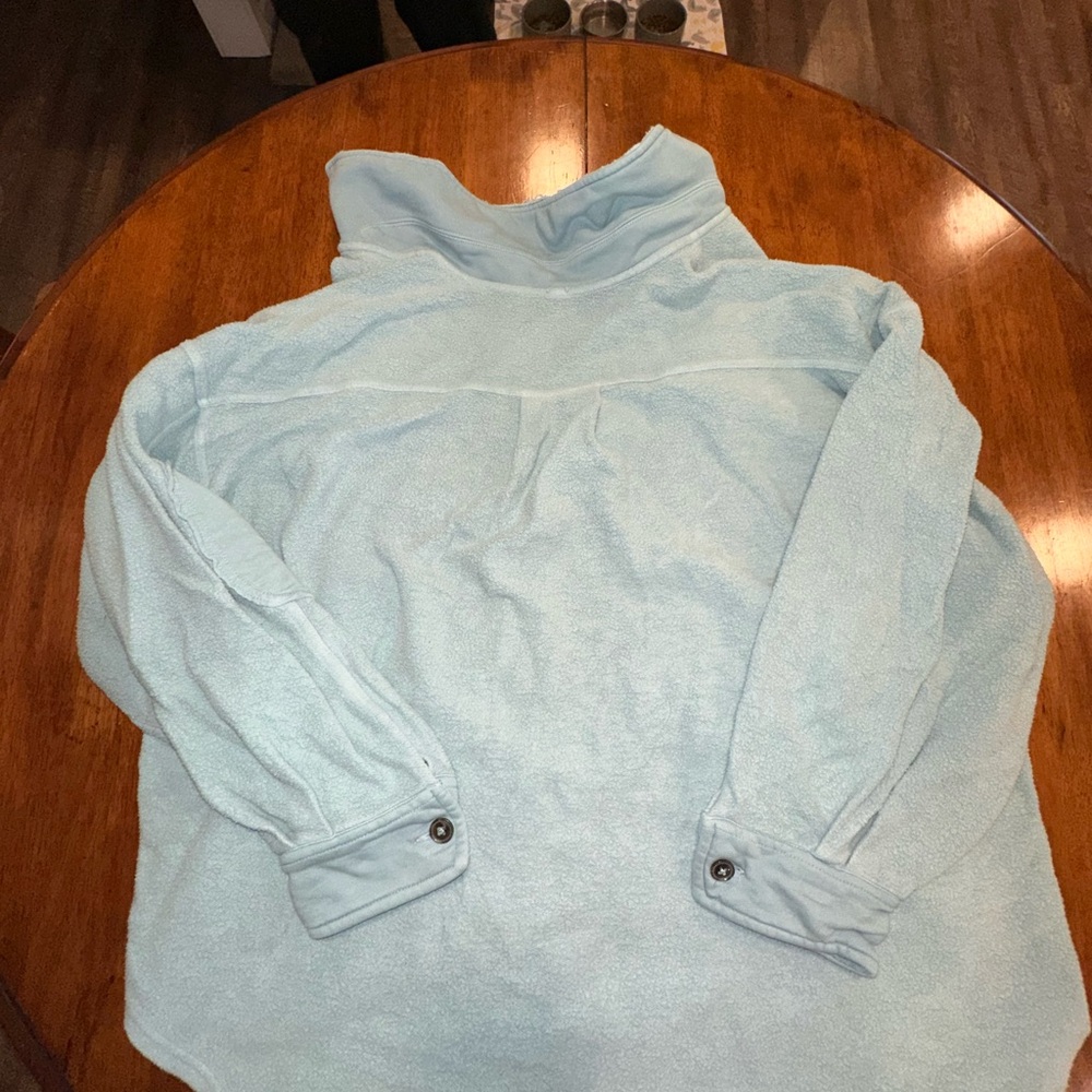 Free People Light Blue Ruby Button-Up Jacket - Picture 3 of 4